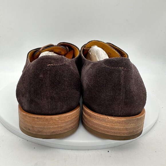 Undandy Oxford Classic Men Size 10 Lace Up Dress Shoes Tan Brown Suede - Picture 6 of 13